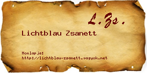 Lichtblau Zsanett névjegykártya
